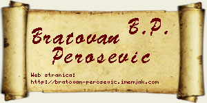 Bratovan Perošević vizit kartica